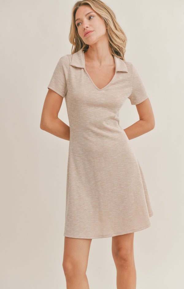 PENNY COLLARED SHORT SLEEVE DRESS