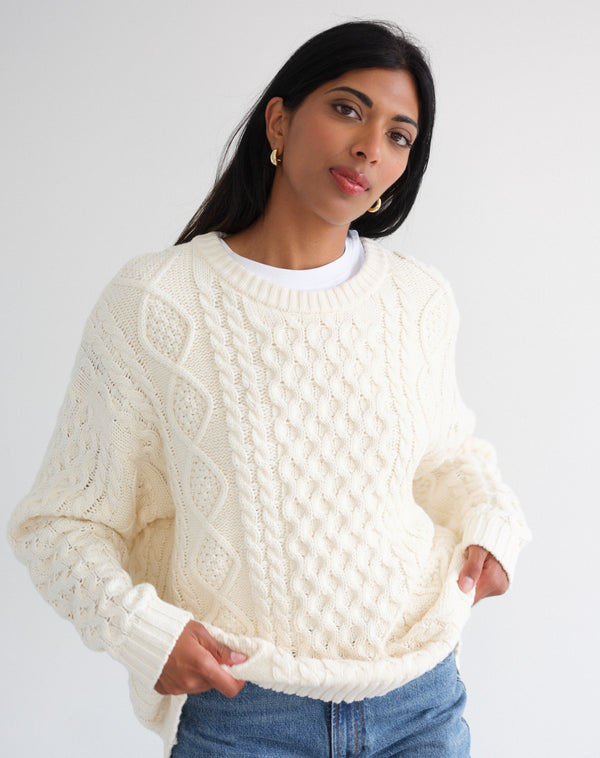 IRISH CABLE OVERSIZED SWEATER
