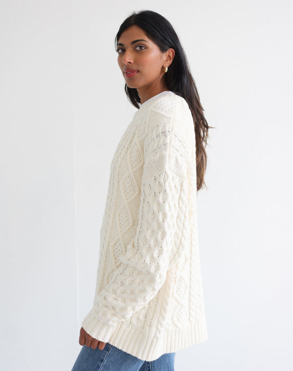 IRISH CABLE OVERSIZED SWEATER