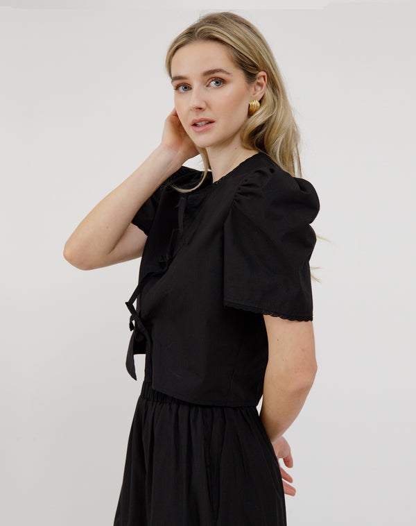 POPLIN TIE UP TOP