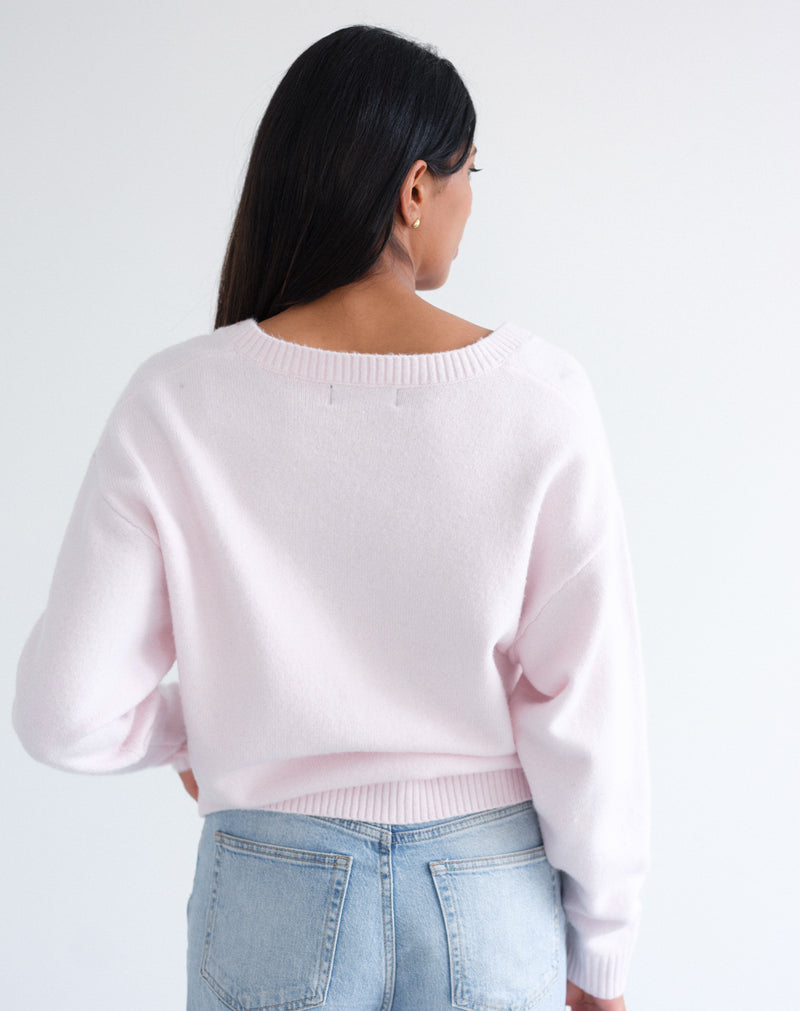 V NECK BOXY SWEATER
