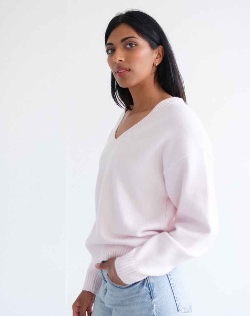 V NECK BOXY SWEATER