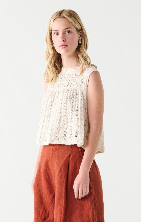 POINTELLE KNIT TOP