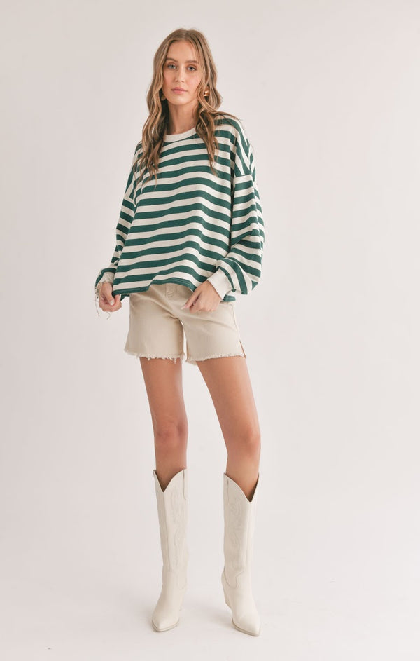 GROWTH STRIPED PULLOVER