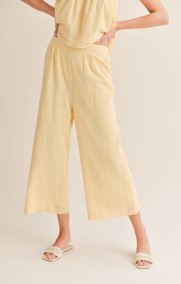 BIRD SONG WIDE LEG CROPPED PANT