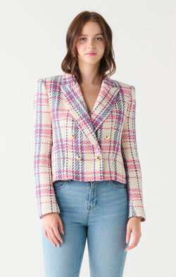 DOUBLE BREASTED TEXTURED JACKET