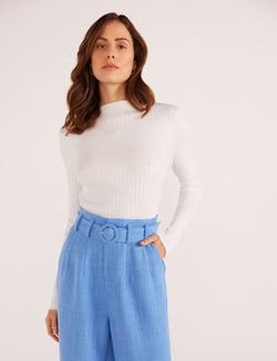 LARA RIB KNIT TOP