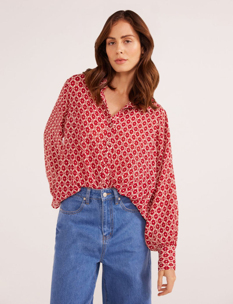 ANNIE BUTTON DOWN BLOUSE