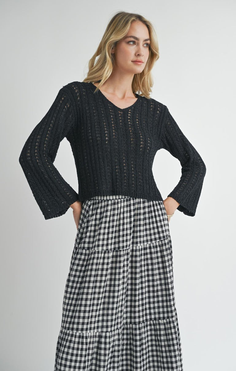 PERFECT FLOW POINTELLE KNIT SWEATER