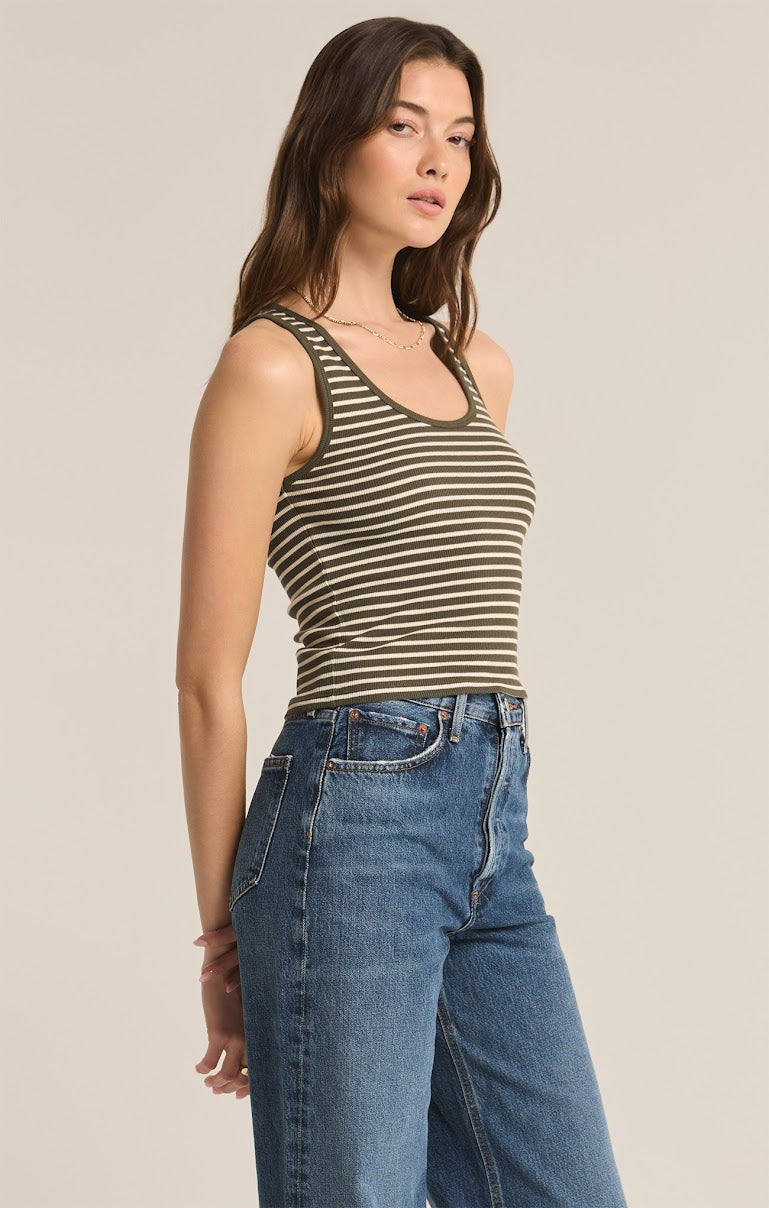 ESSY STRIPE RIB TOP