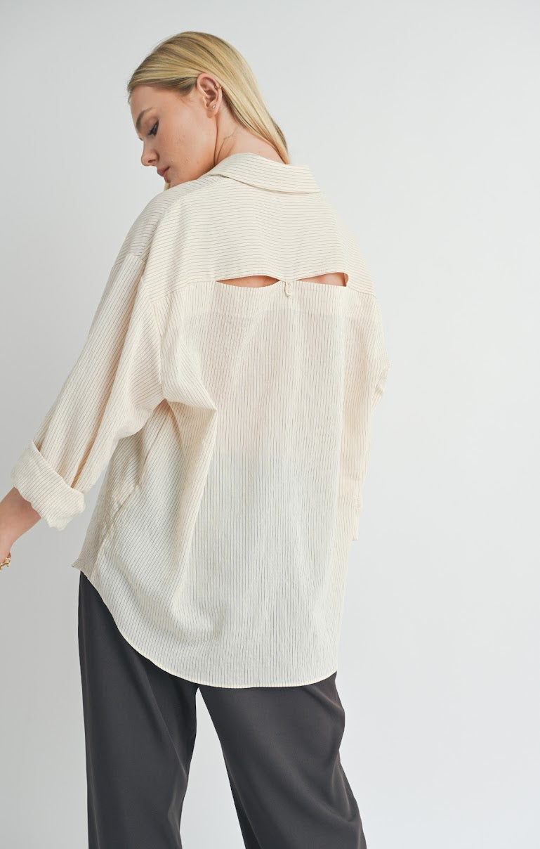 SOFT SOUL OPEN BACK SHIRT