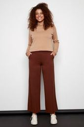 ROXANNE SOLID LT PONTE WIDE-LEG PANT