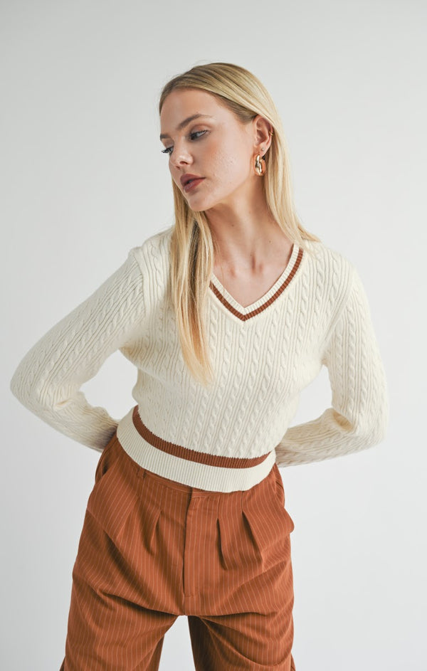 LOIS CABLE SWEATER