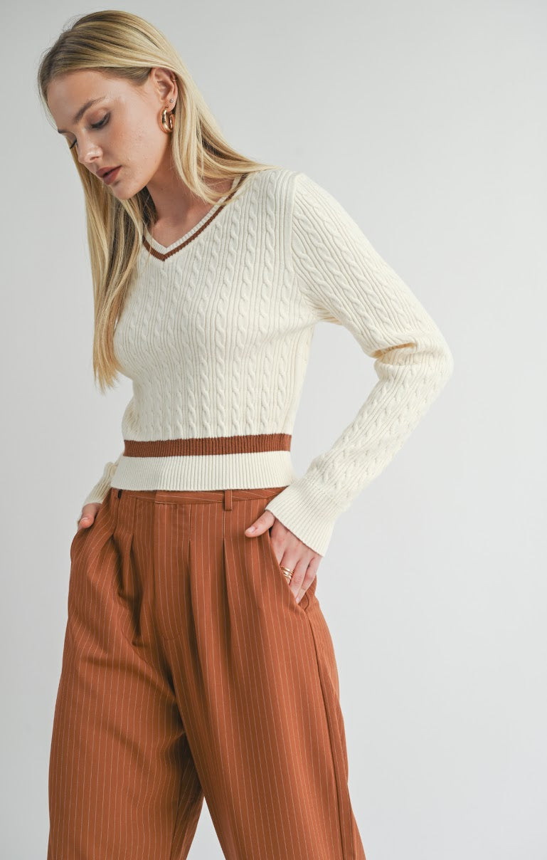 LOIS CABLE SWEATER