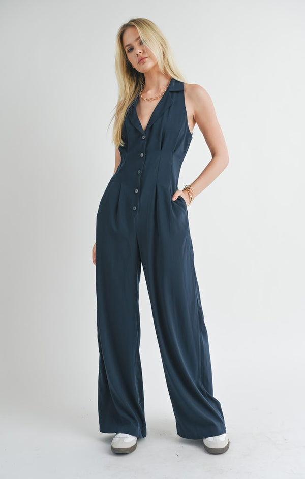 FINEST TOUCH HALTER JUMPSUIT