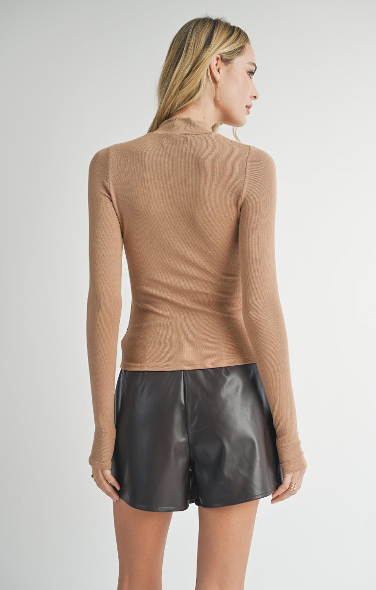 RONAN MOCK NECK KNIT TOP