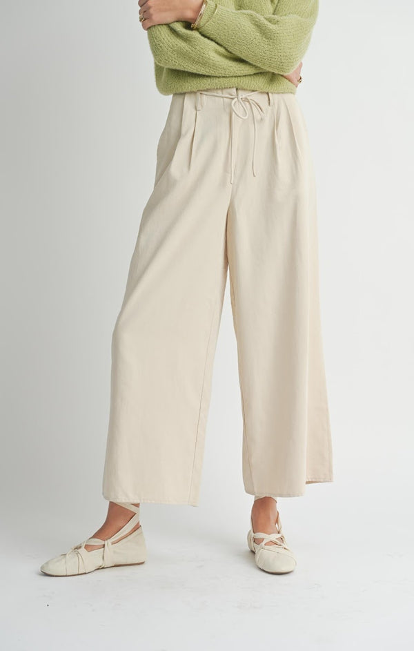 PAST MIDNIGHT WIDE LEG PANT W TIE