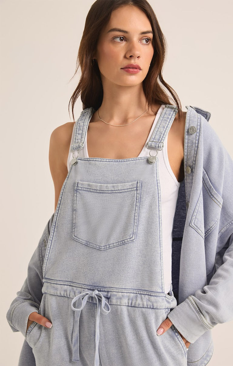 THE KNIT DENIM OVERALL