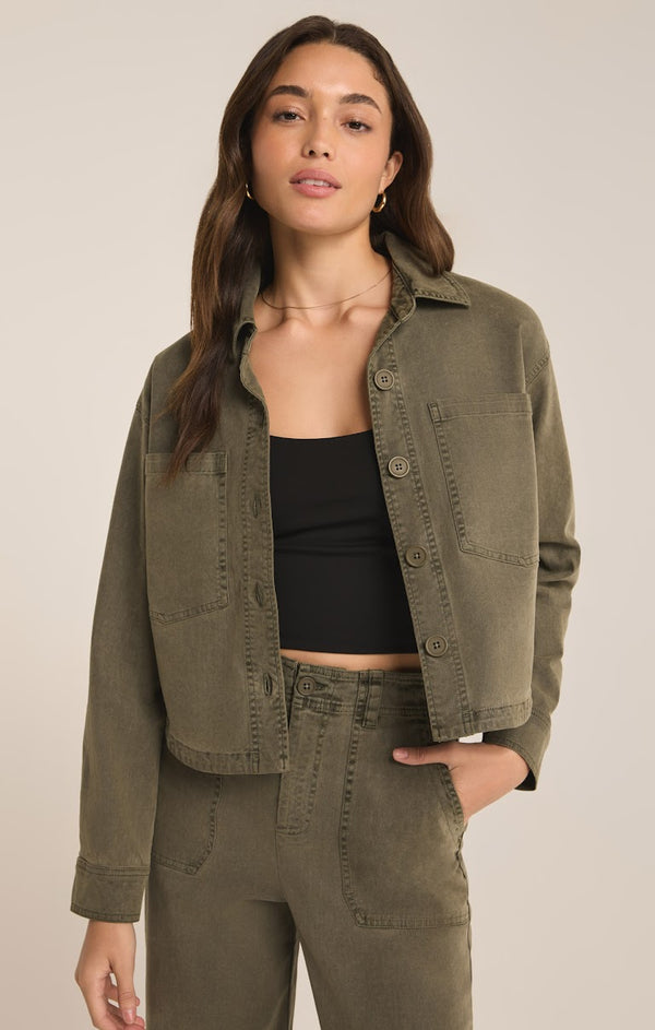 ALL DAY CROPPED WASHED JACKET