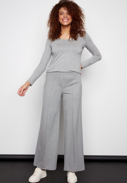 AMIRI GREY POINTE WIDE-LEG PANT