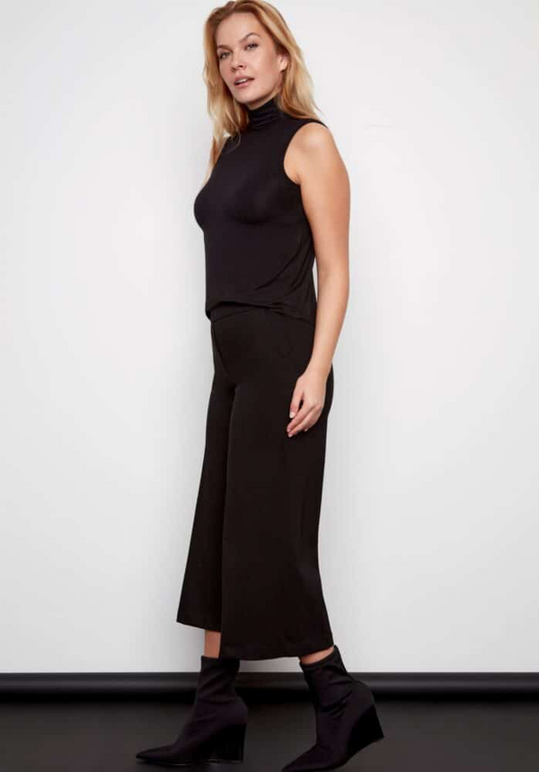 SENNA CROPPED WIDE-LEG PONTE PANT