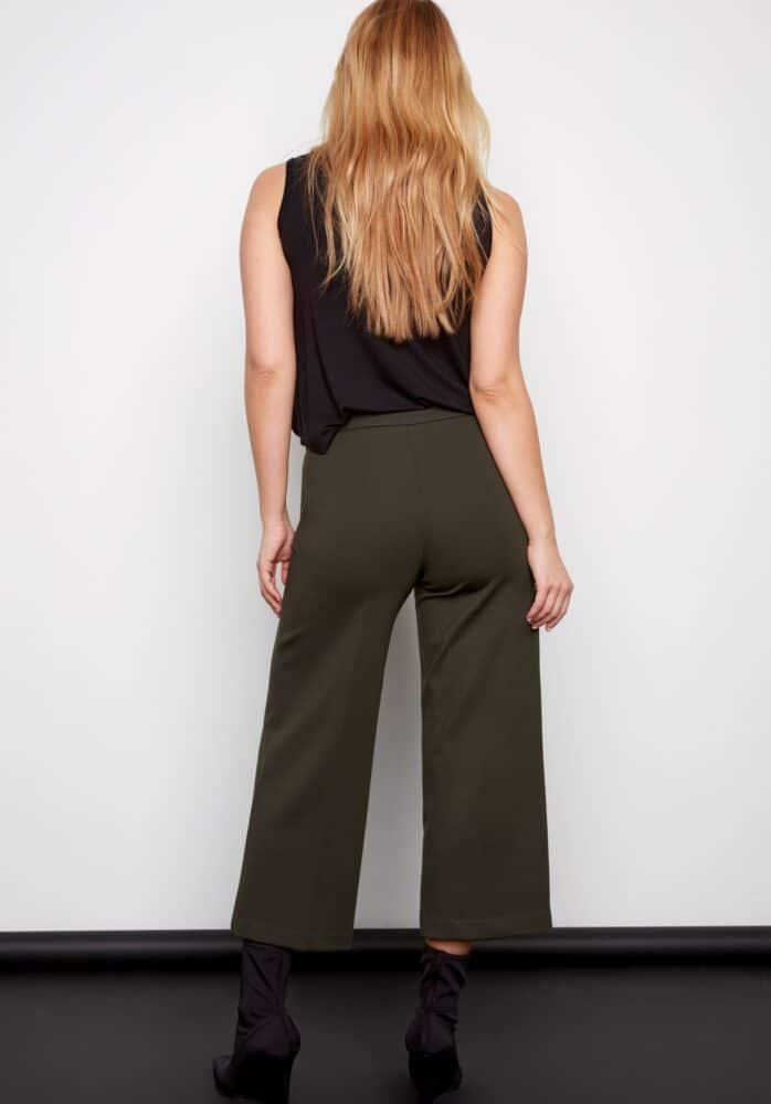 SENNA CROPPED WIDE-LEG PONTE PANT