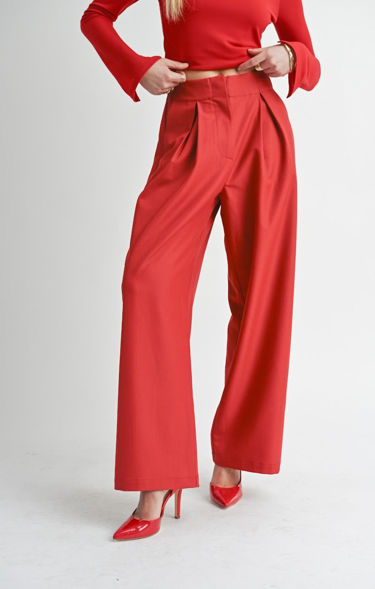 TAKE ACTION PLEATED WIDE LEG TROUSER