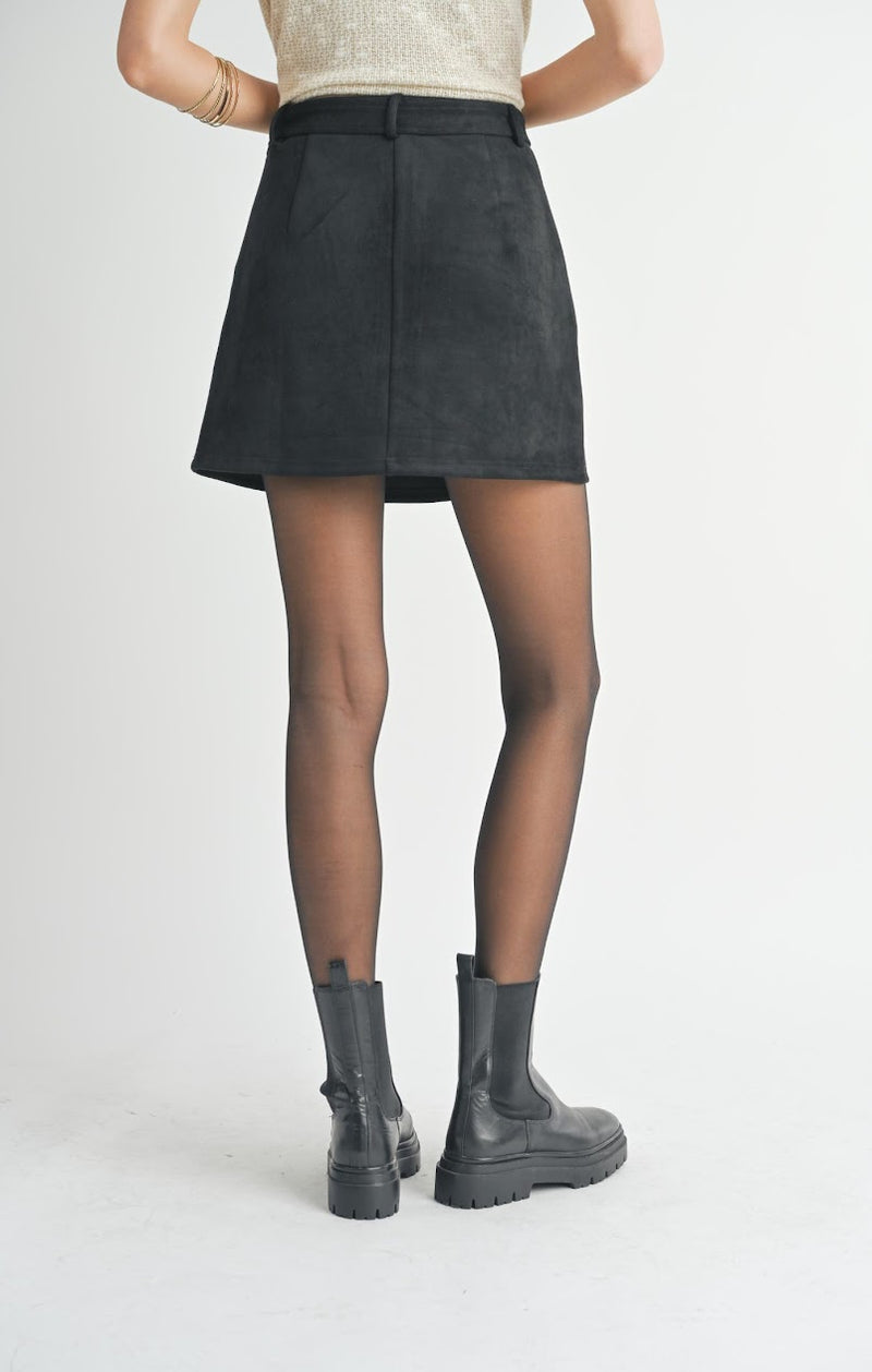 TUSCANY FAUX SUEDE MINI SKIRT