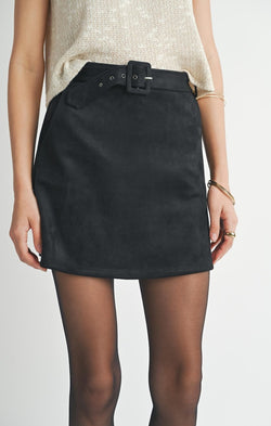 TUSCANY FAUX SUEDE MINI SKIRT