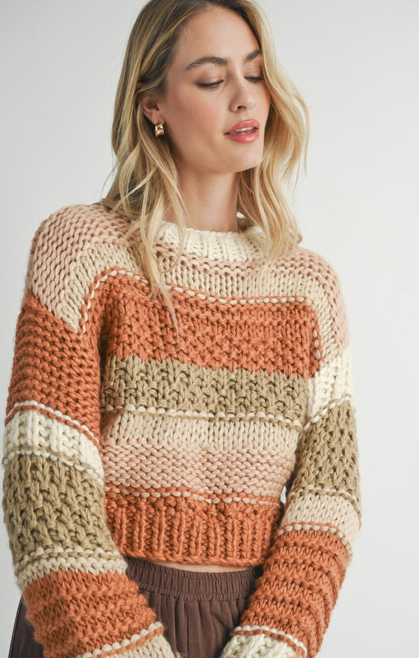 BUTTER PECAN CHUNKY SWEATER