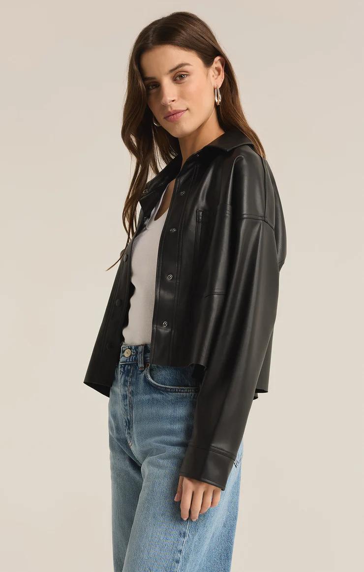 ALL DAY FAUX LEATHER JACKET