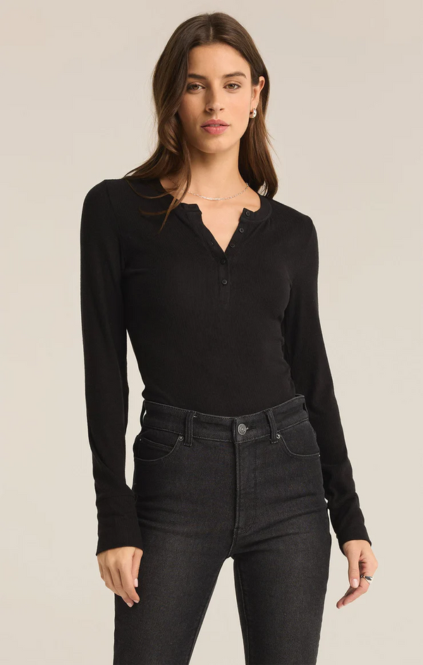 SCARLETT RIB HENLEY