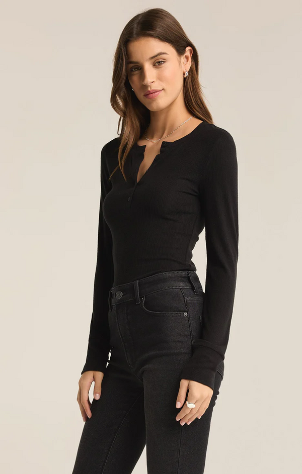 SCARLETT RIB HENLEY