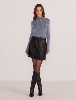 DIANA CONTRAST KNIT TOP