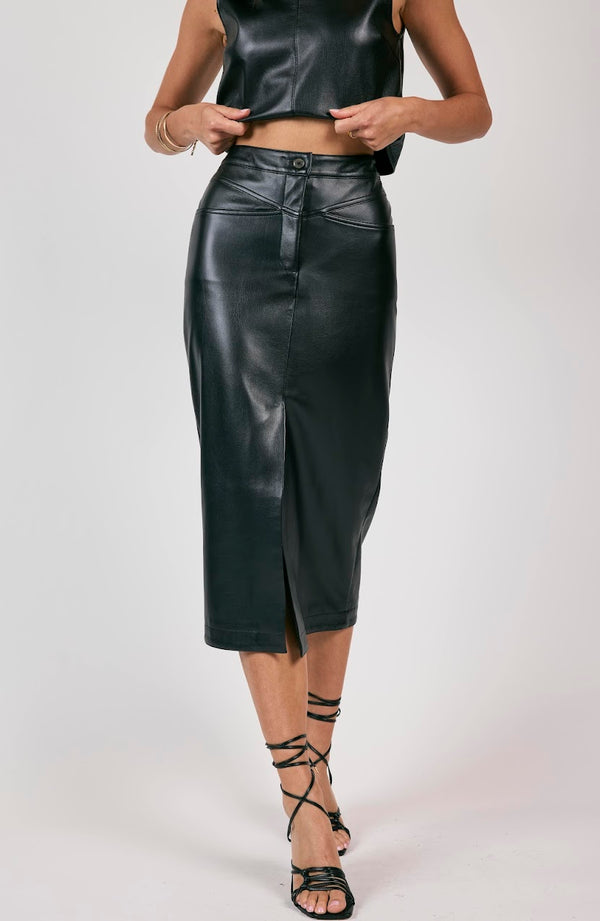 ERA FAUX LEATHER MAXI SKIRT