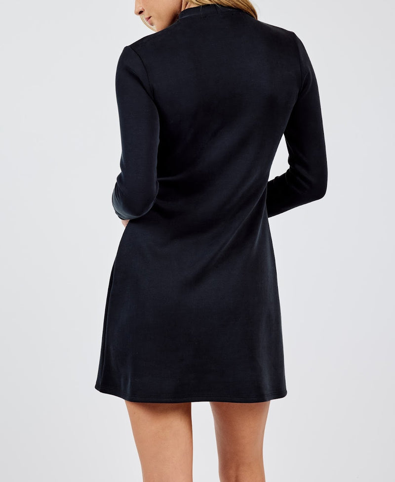 HUSTLE MOCK NECK KNIT MINI DRESS