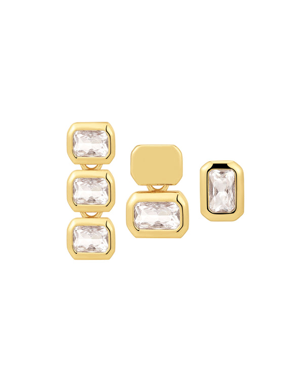 THE BIANCA BEZEL STUD SET