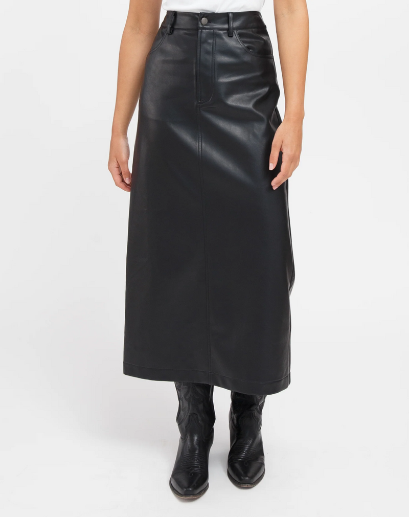 THE JANIS VEGAN LEATHER SKIRT