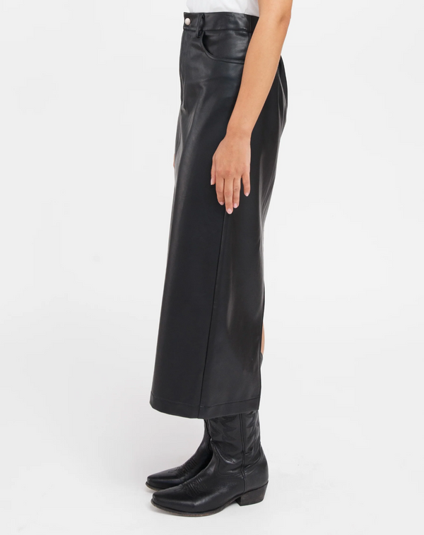 THE JANIS VEGAN LEATHER SKIRT