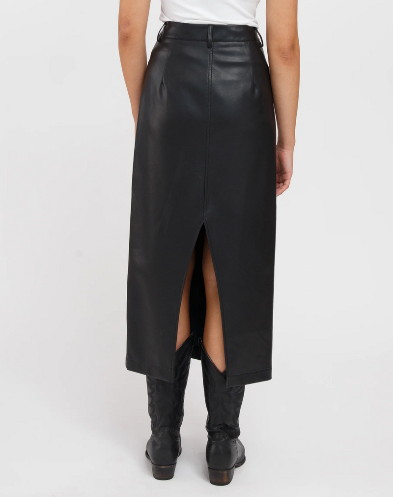 THE JANIS VEGAN LEATHER SKIRT