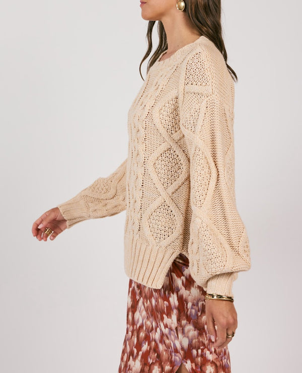 CEDAR OVERSIZED CABLE KNIT SWEATER