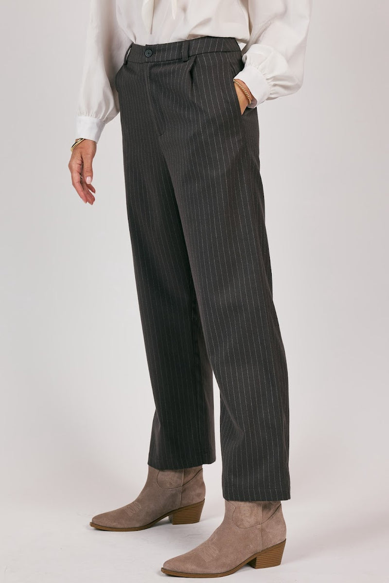 HIGH UP PINSTRIPE TROUSERS