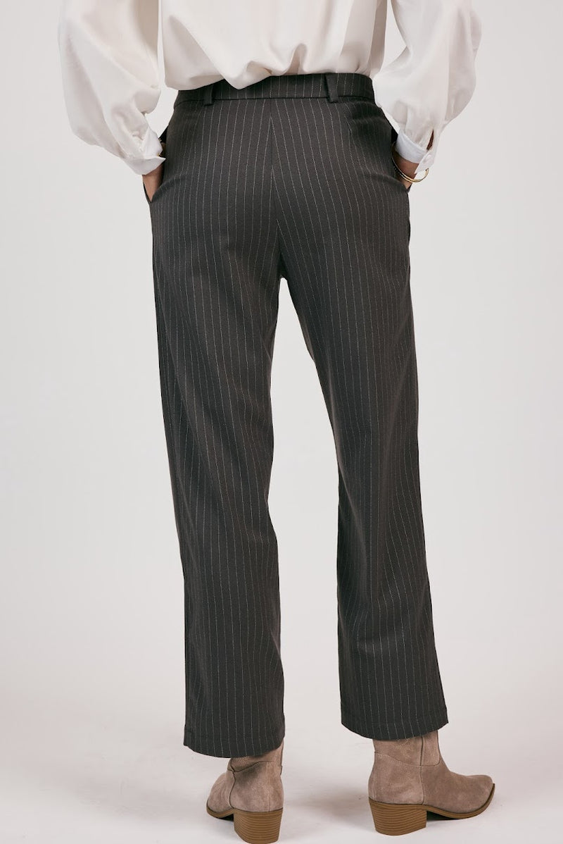 HIGH UP PINSTRIPE TROUSERS