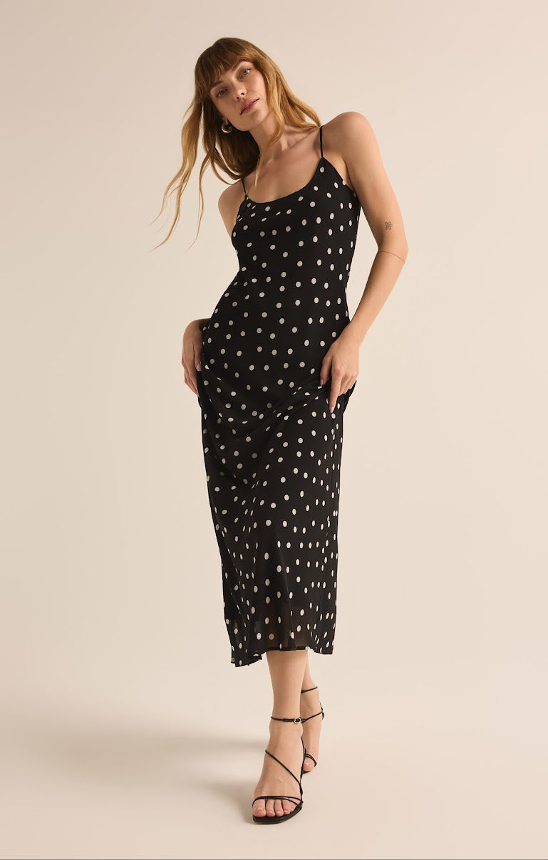 CECILY POLKA DOT SLIP DRESS