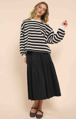 GROWTH STRIPED PULLOVER