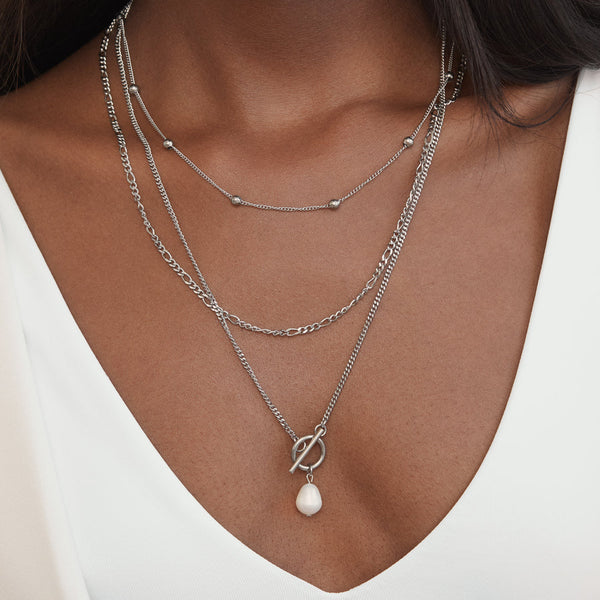FRESHWATER NECKLACE - STAINLESS STEEL