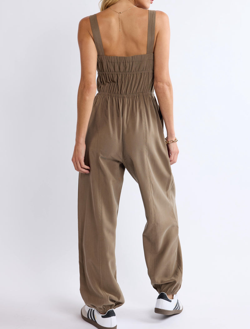 SHE’S POETRY GATHERED BODICE JUMPSUIT