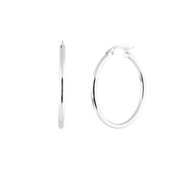 25 MM HOOPS - SILVER