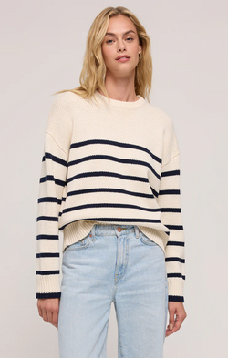 BOYFRIEND STRIPE SWEATER