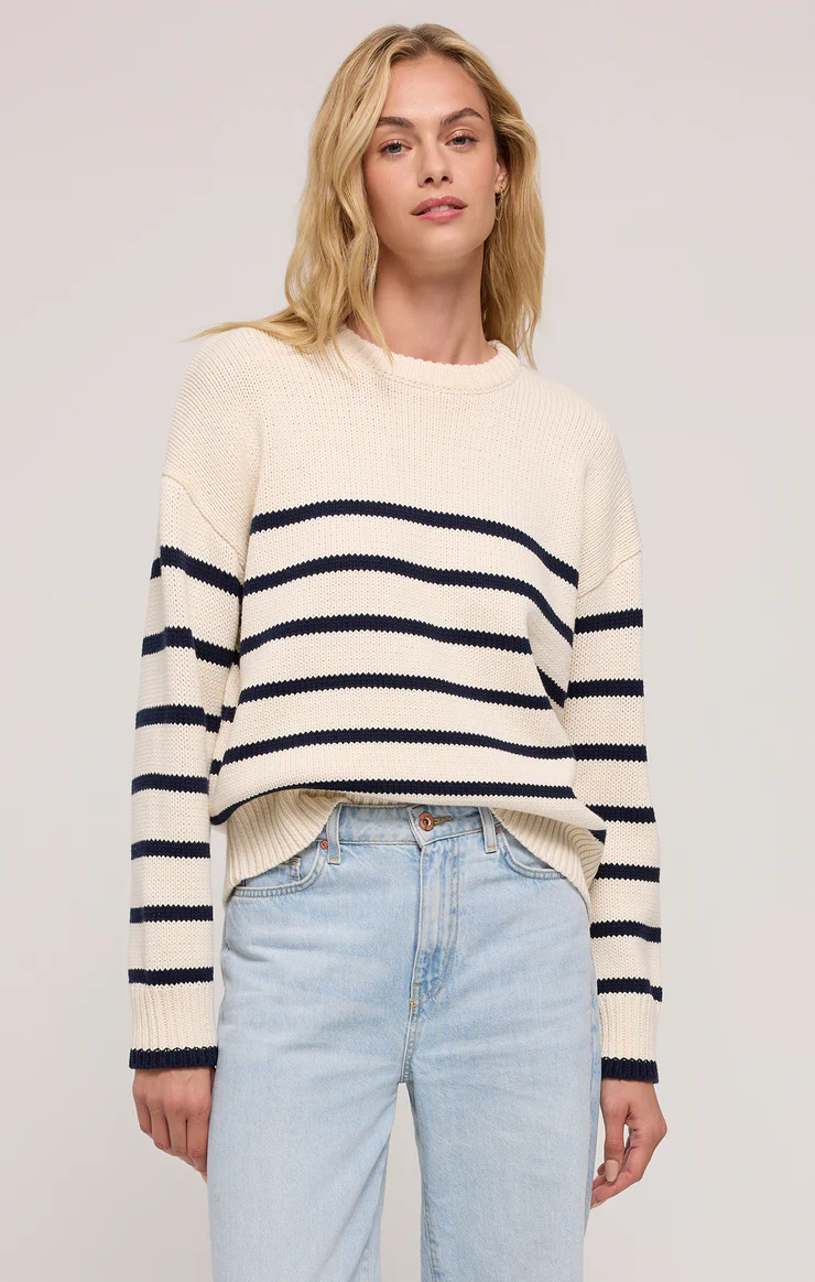 BOYFRIEND STRIPE SWEATER